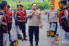 Polrestabes Palembang Latih Teknik Pengendalian Massa