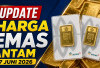 Cek Harga Emas Antam Hari Ini, 17 Juni 2026: Naik Rp4.000, Kini Tembus Rp2,733 Juta per Gram