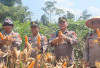 Dukung Ketahanan Pangan, Polsek Sungai Keruh Panen Jagung