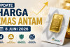 Cek Harga Harga Emas Antam Hari Ini, 8 Juni 2026: Naik Rp5.000, Kini Tembus Rp2,743 Juta