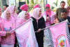 Feby Deru dan Lidyawati Cik Ujang Ramaikan Fun Walk HUT IBI ke-74 di Palembang